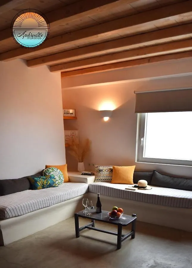 度假居 Mykonos Aphrodite Superior Apartment & Studios With Amazing Sea View 圣斯特凡诺斯